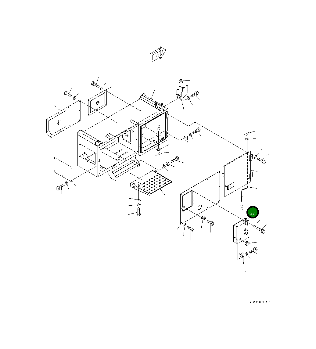 Крышка 8255-68-4350  Komatsu