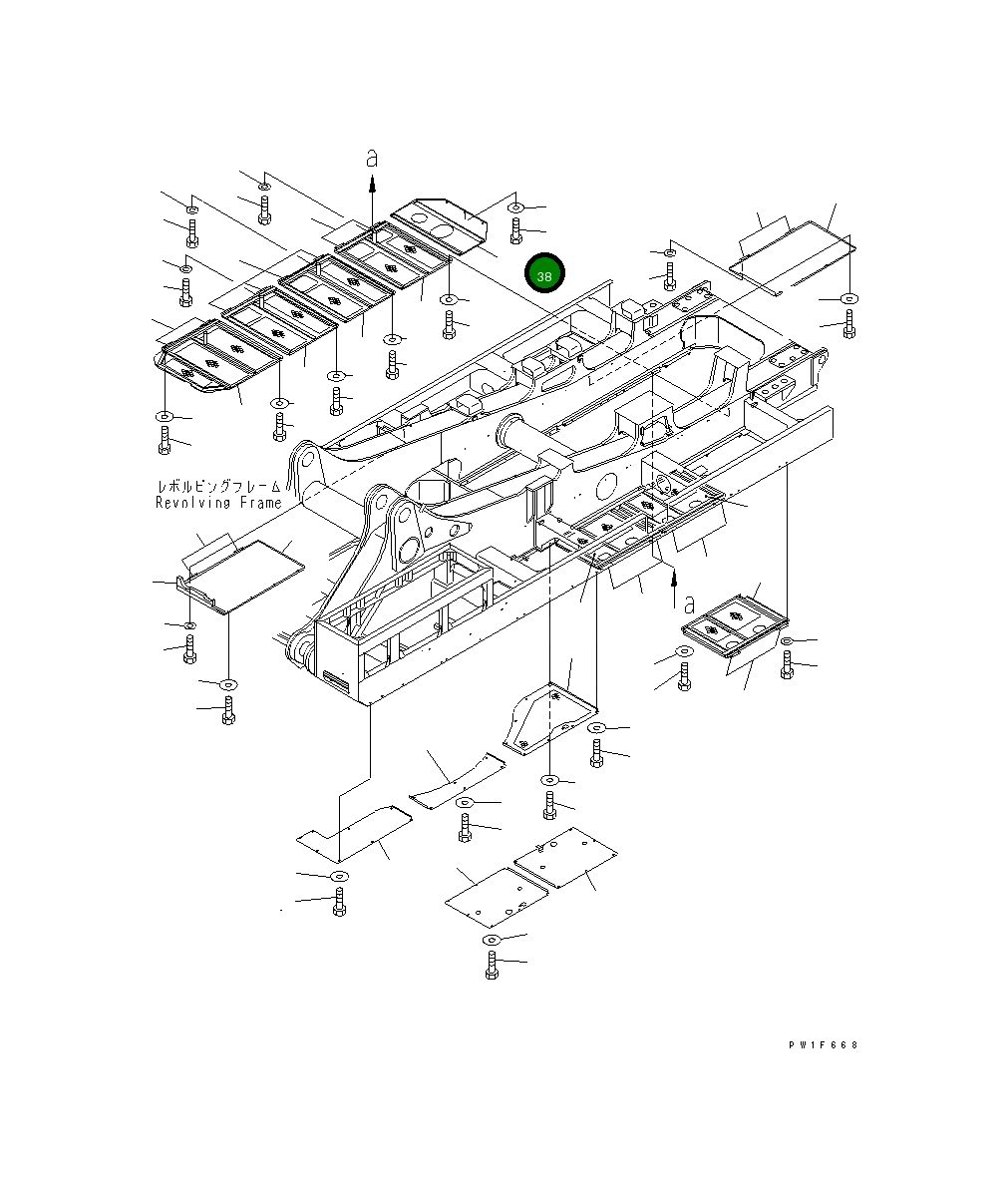 Крышка 21T-54-64130  Komatsu