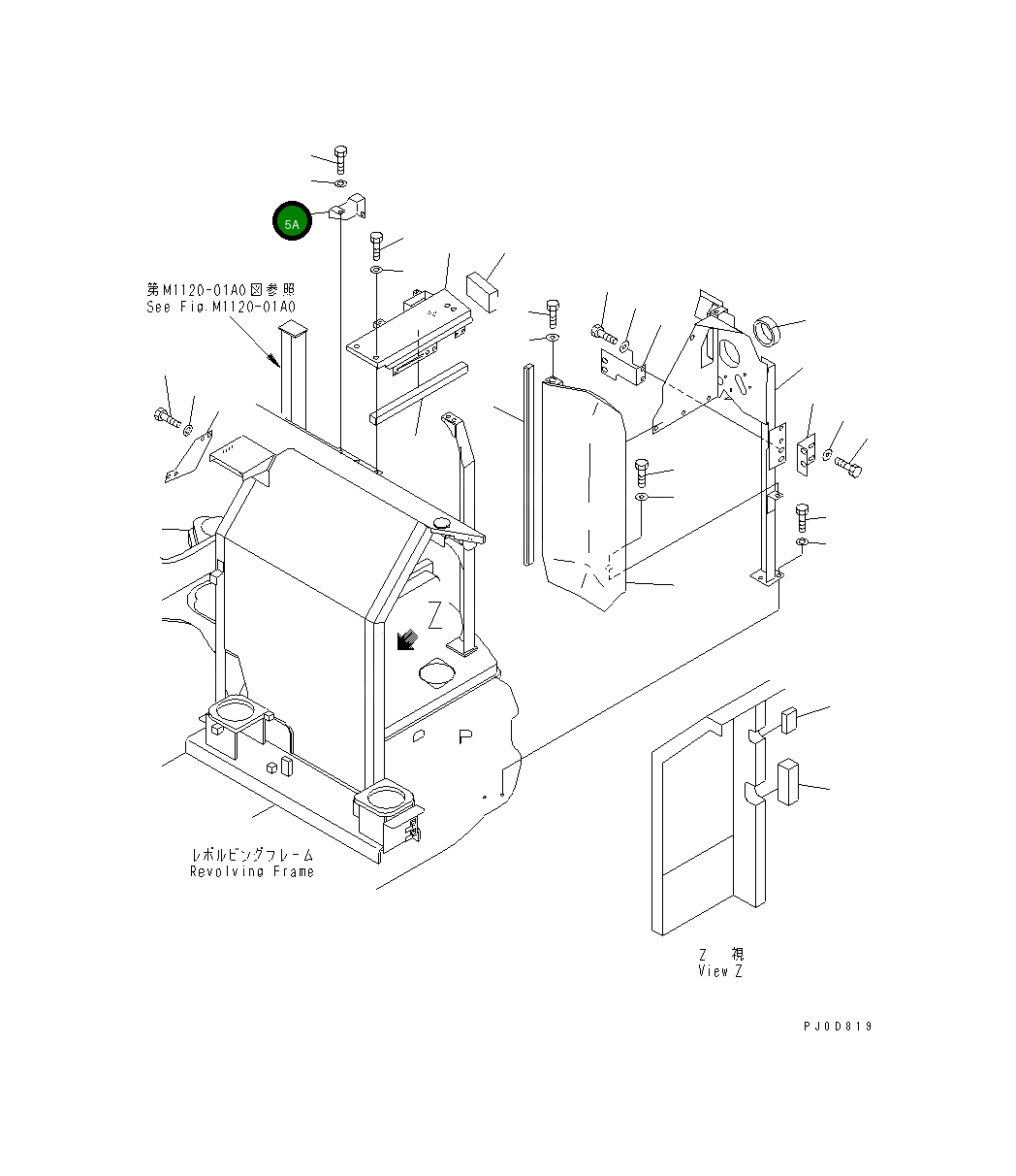 Крышка 22B-54-13590YN  Komatsu