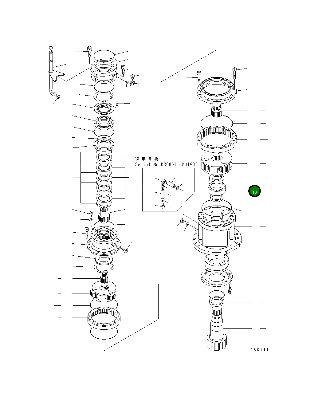 Подшипник 21P-26-K1240  Komatsu