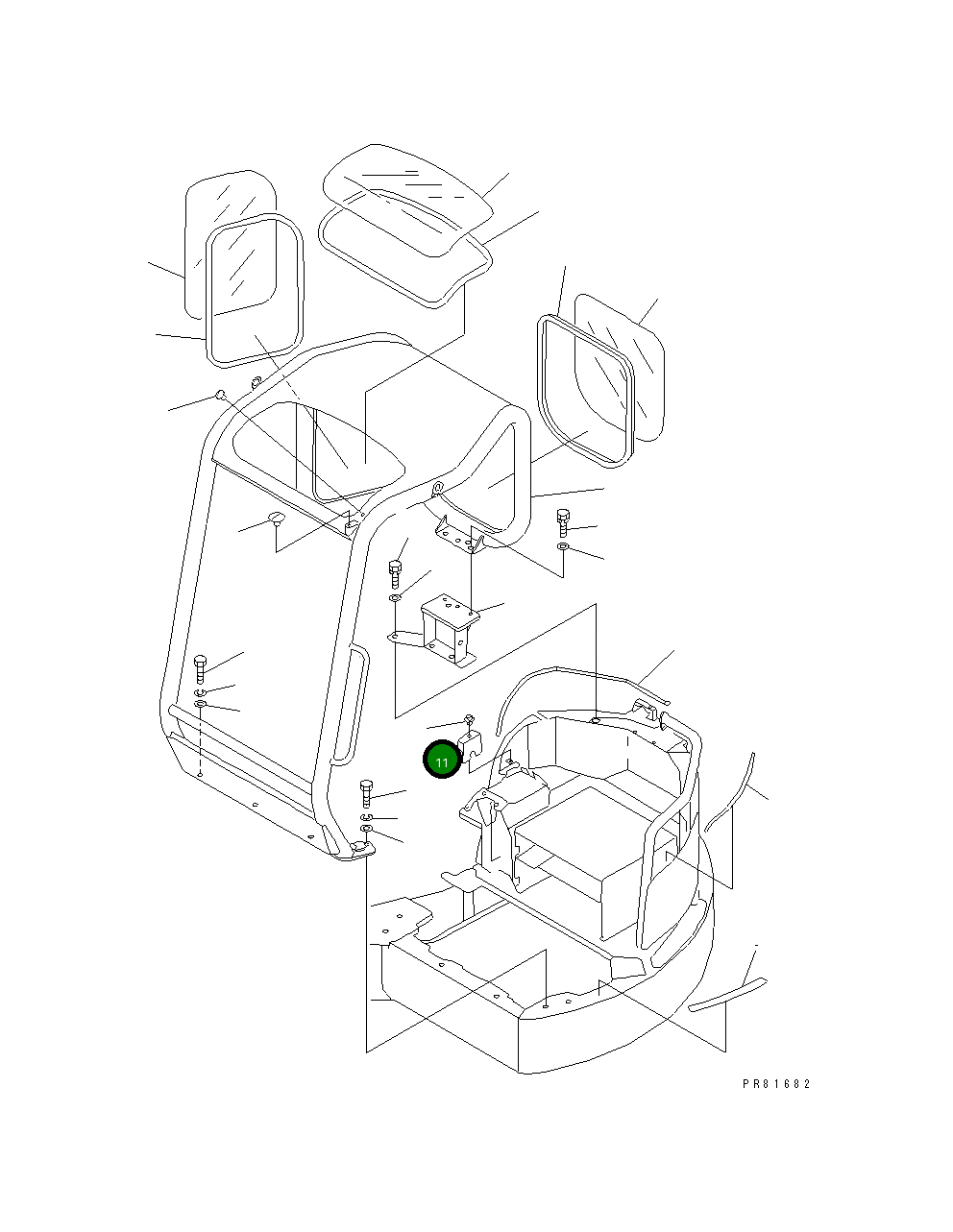 Крышка YM172187-67640 Komatsu