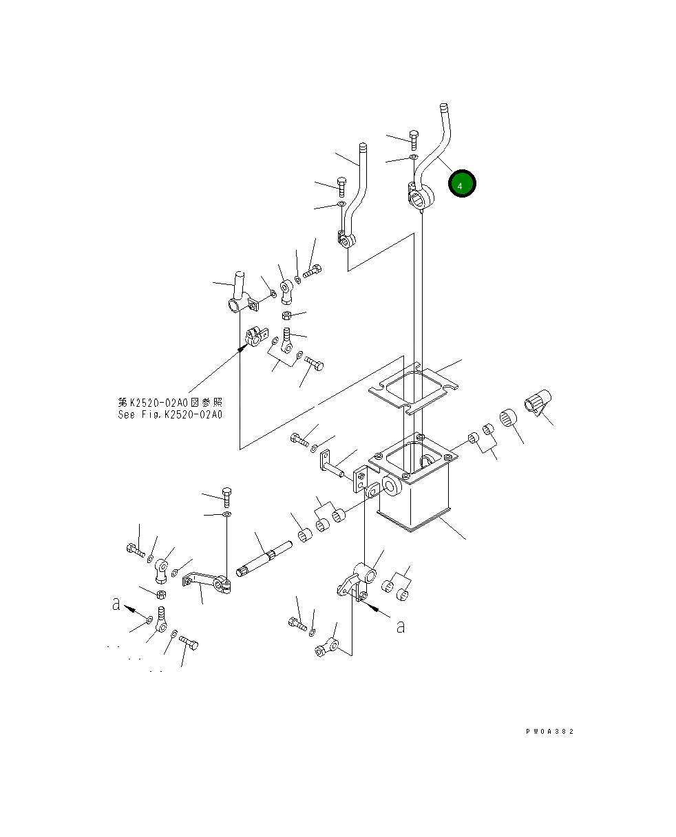 Рычаг 12G-X56-3111 Komatsu