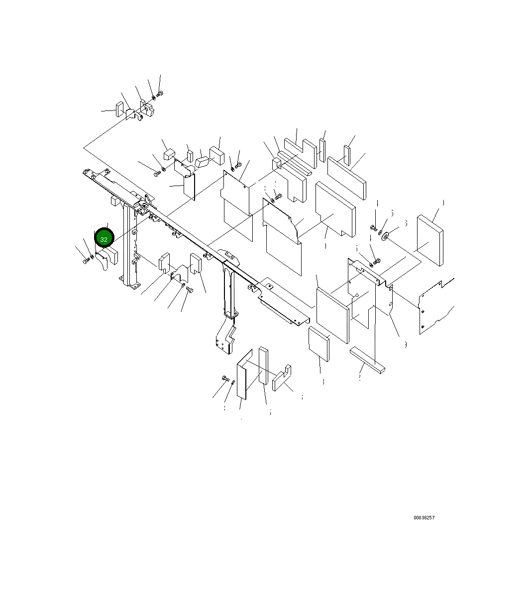 Крышка 21M-54-22740  Komatsu