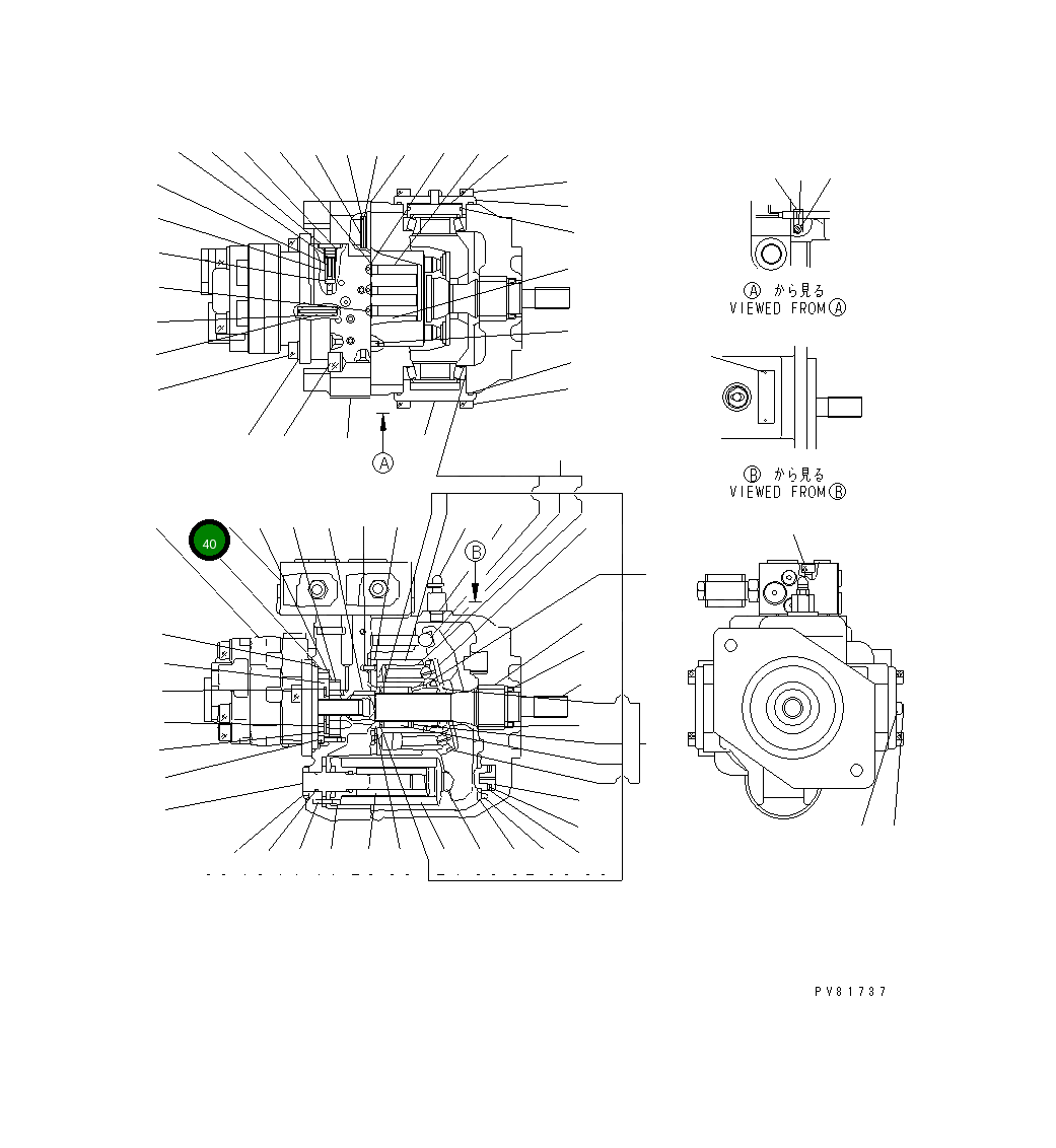 Крышка YM172176-73480  Komatsu