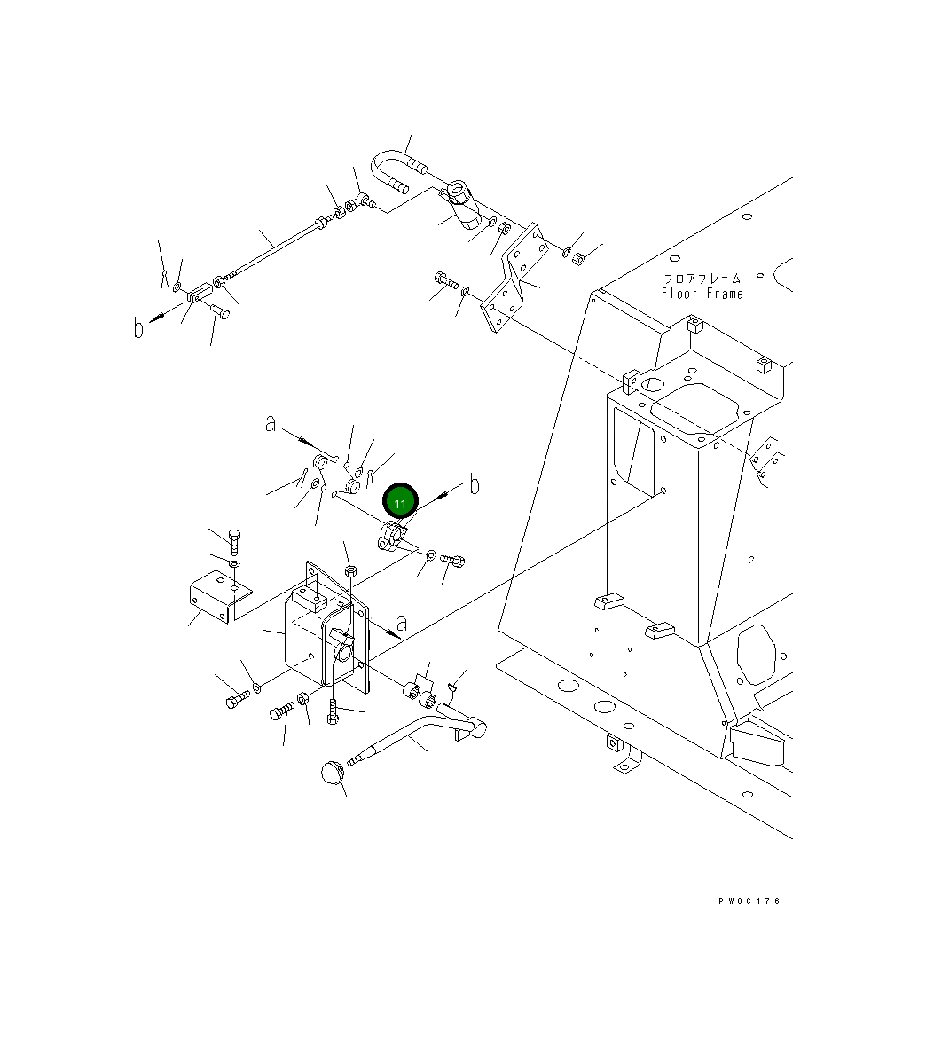 Рычаг 11Y-43-12281 Komatsu