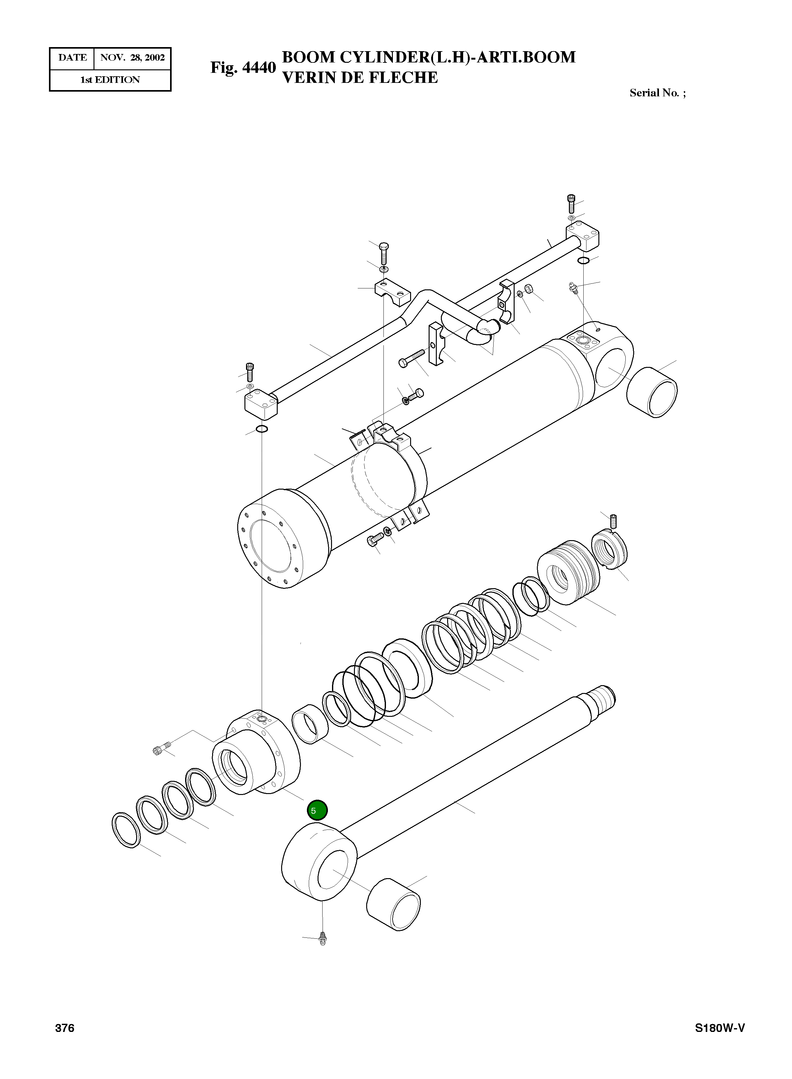 Крышка, ROD 53B737-0 Komatsu