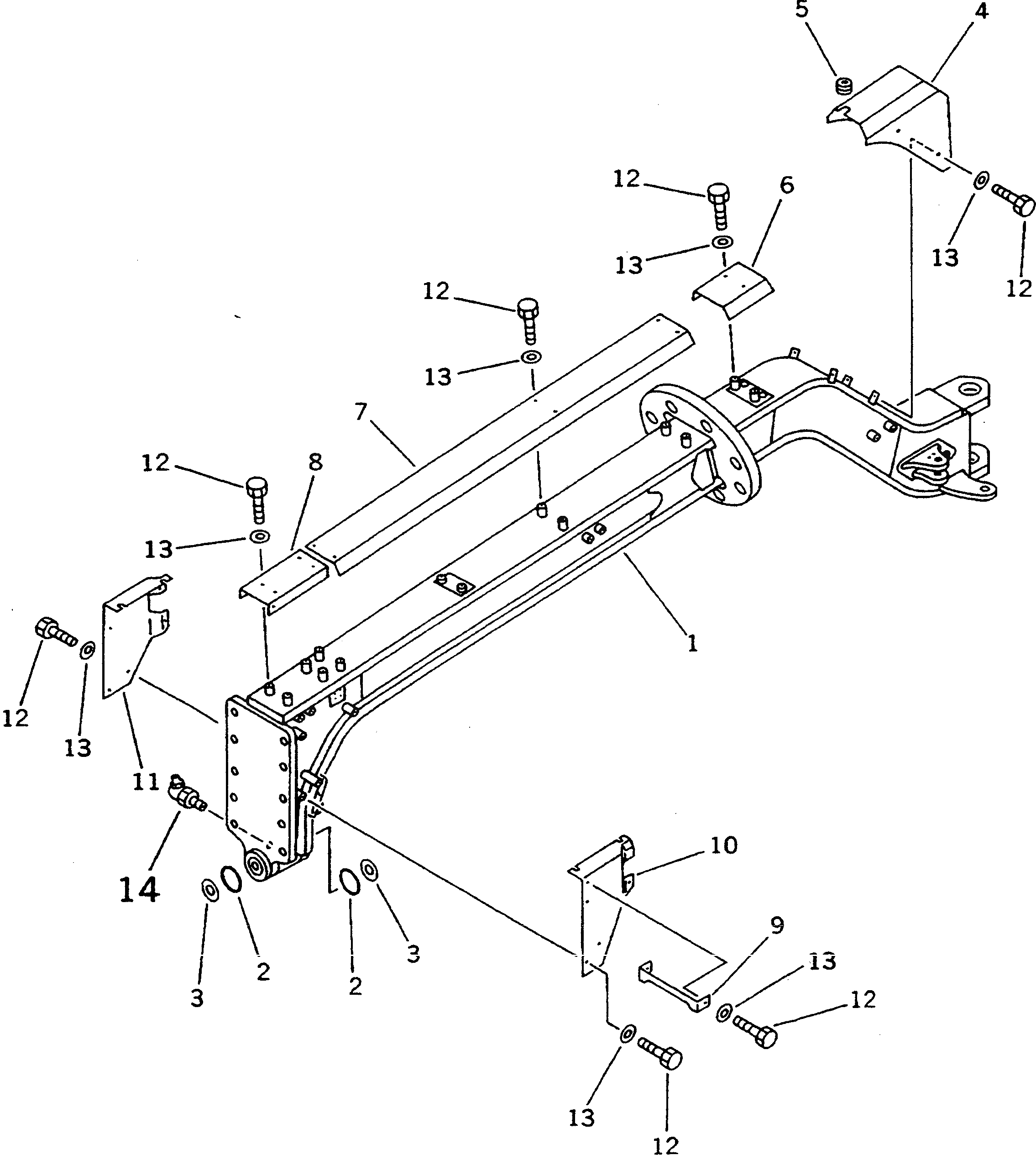 Крышка 23B-60-14610 Komatsu