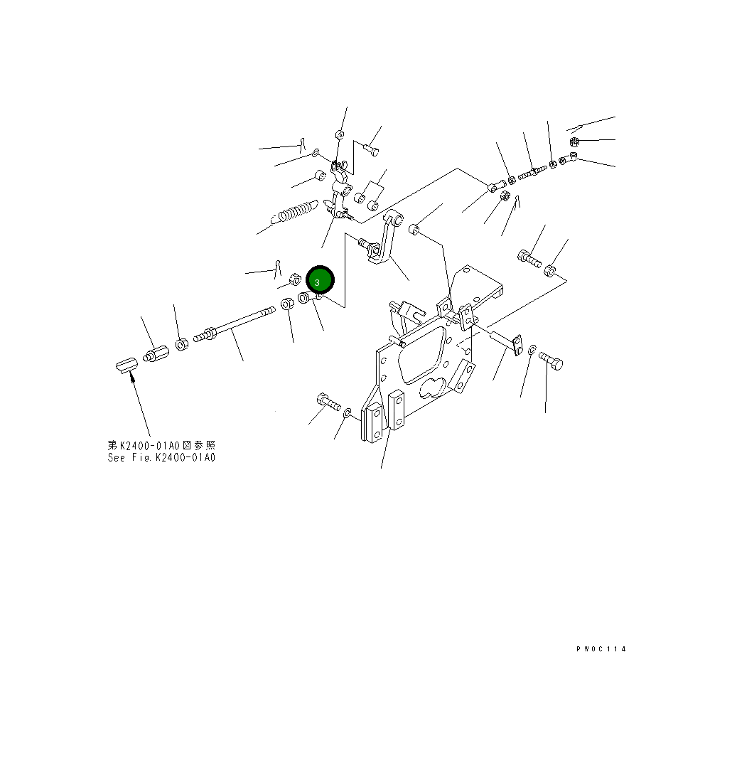 Рычаг 12G-D60-2220 Komatsu