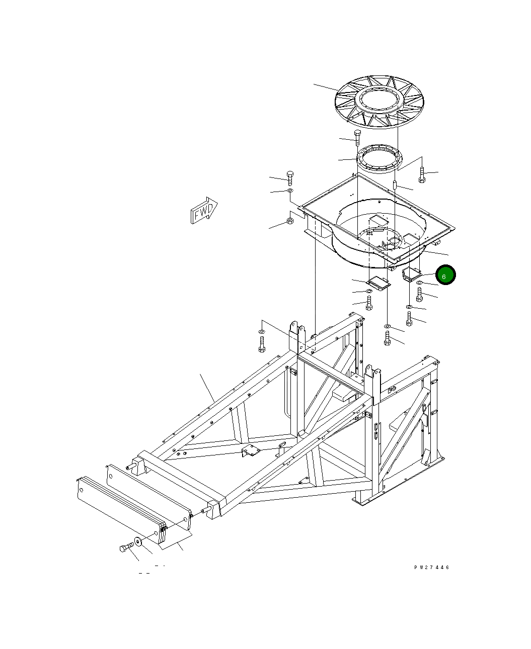 Крышка 8255-72-1241  Komatsu