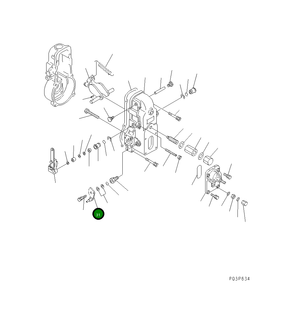 Рычаг DK154381-1920 Komatsu
