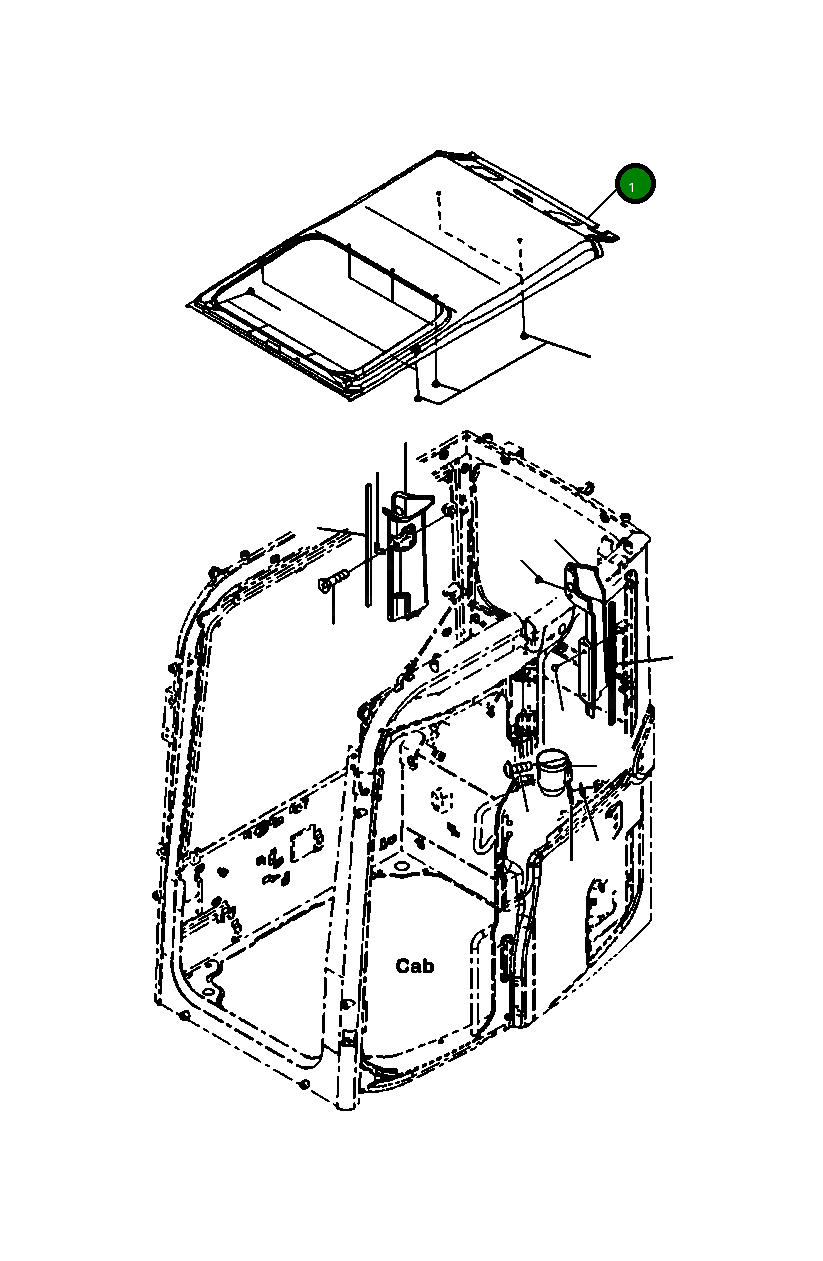 Крышка 22P-53-15512  Komatsu