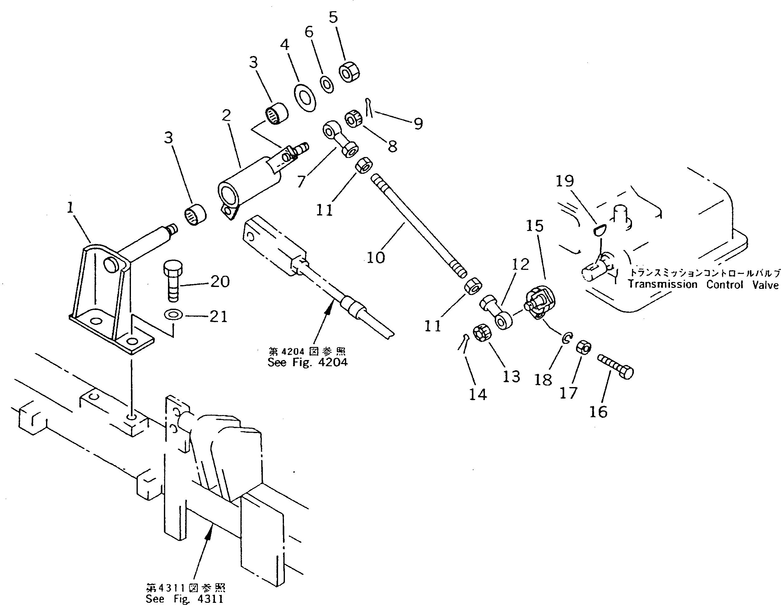 Рычаг 15A-43-13140 Komatsu