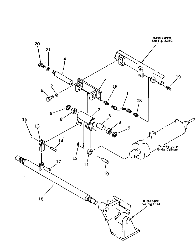 Рычаг 196-43-25110 Komatsu
