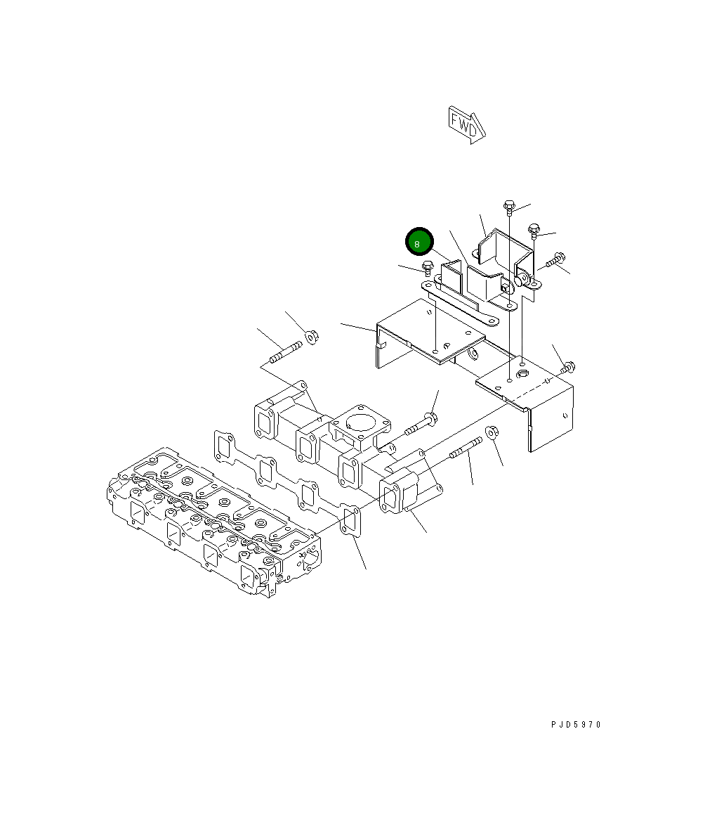Крышка YM129932-13420 Komatsu