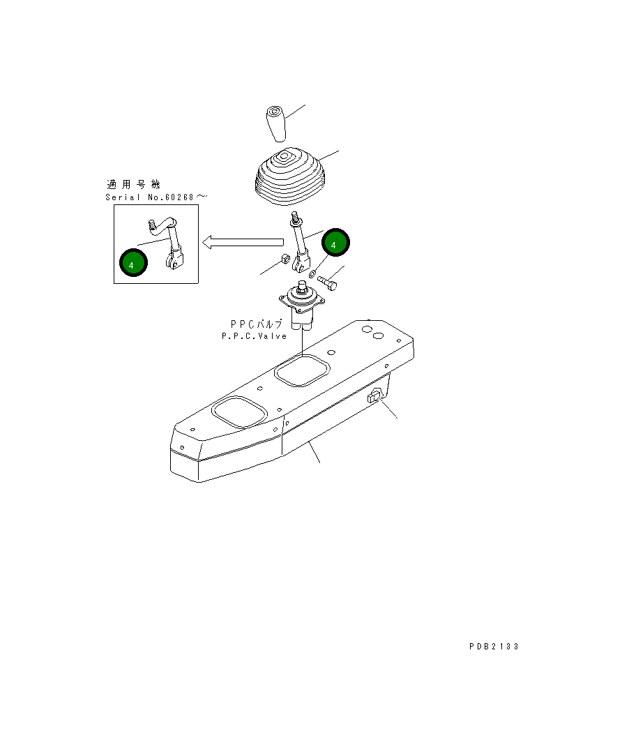 Рычаг 195-43-48610 Komatsu