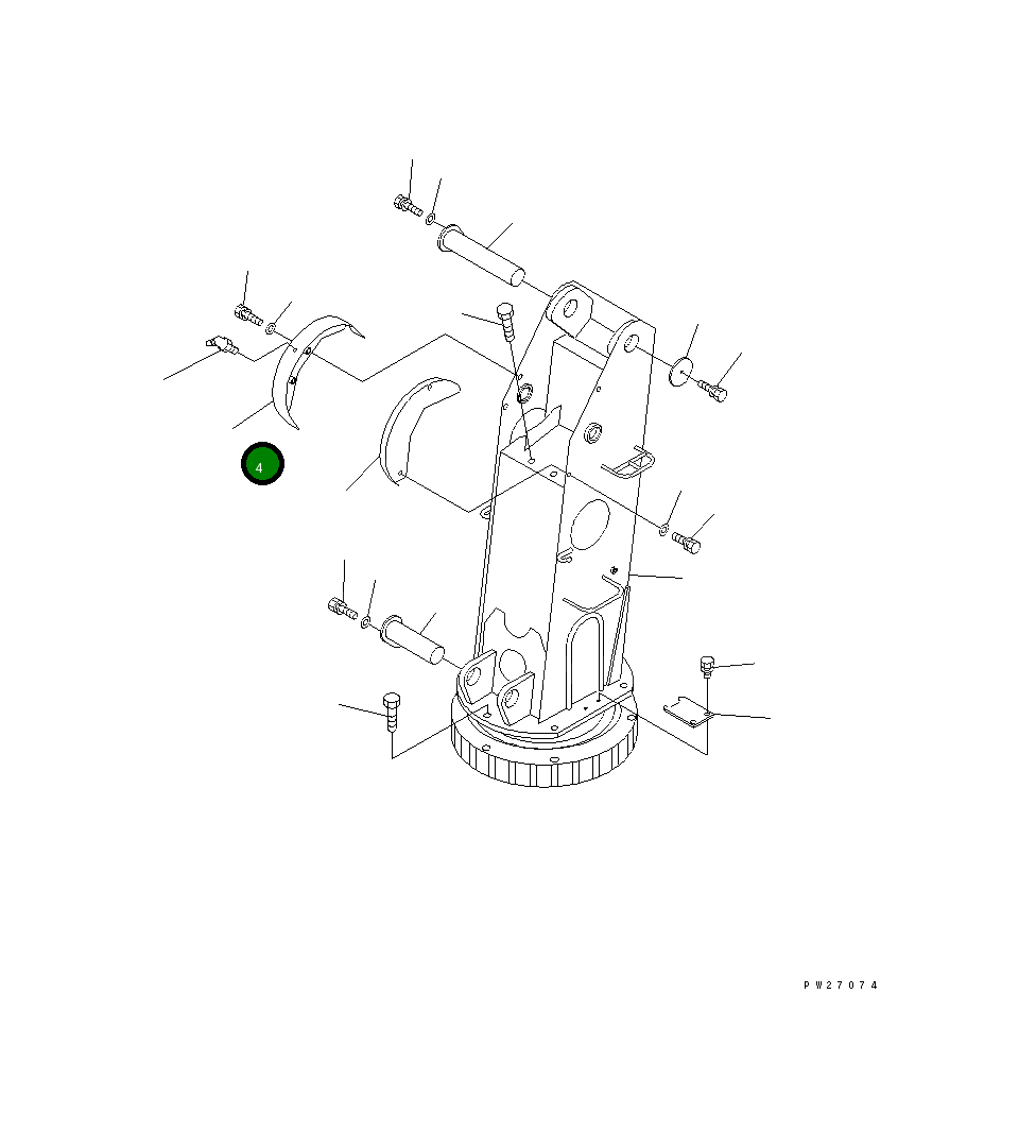 Крышка UN08BB51020 Komatsu