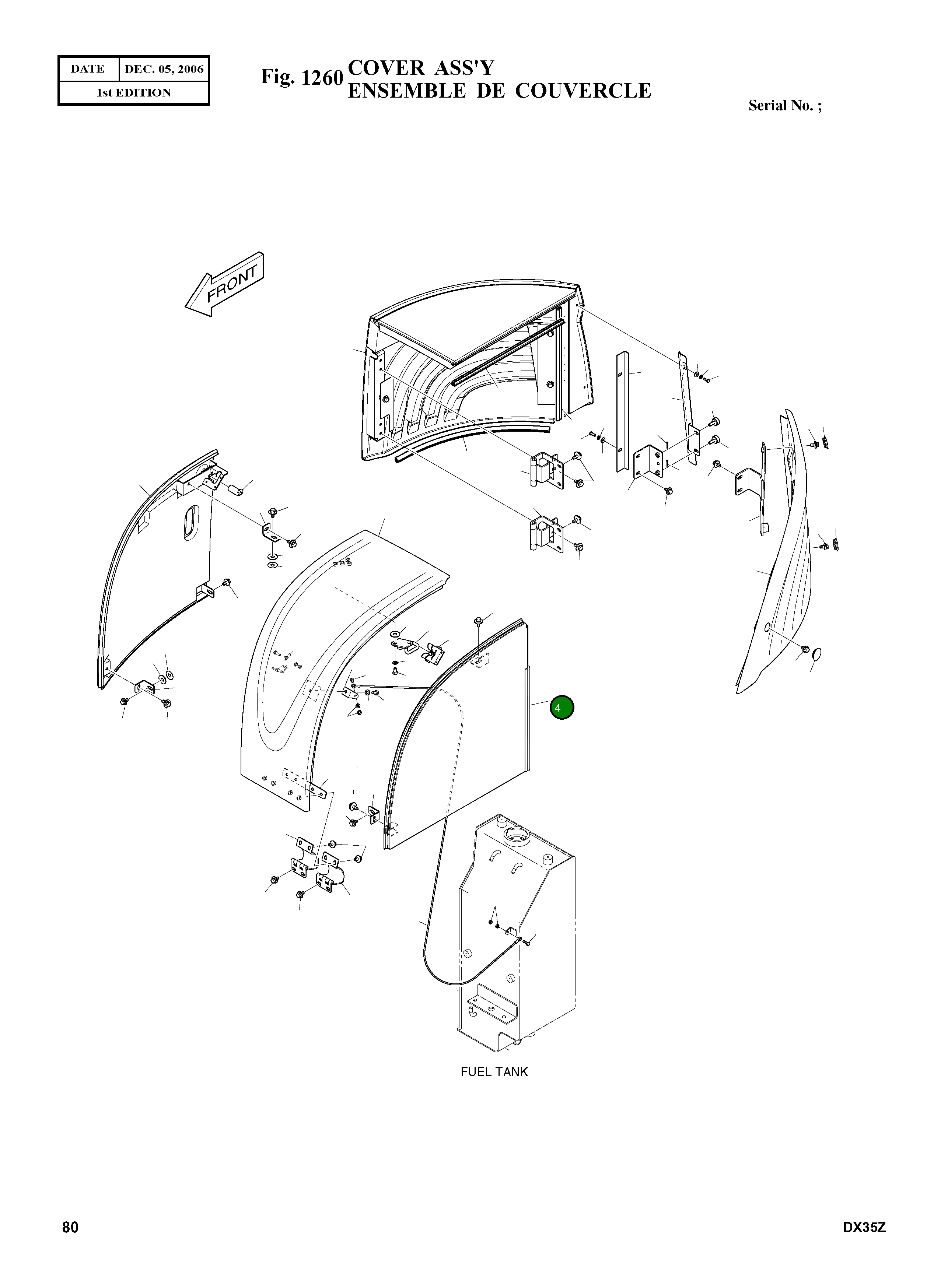 Крышка K1008936A Komatsu