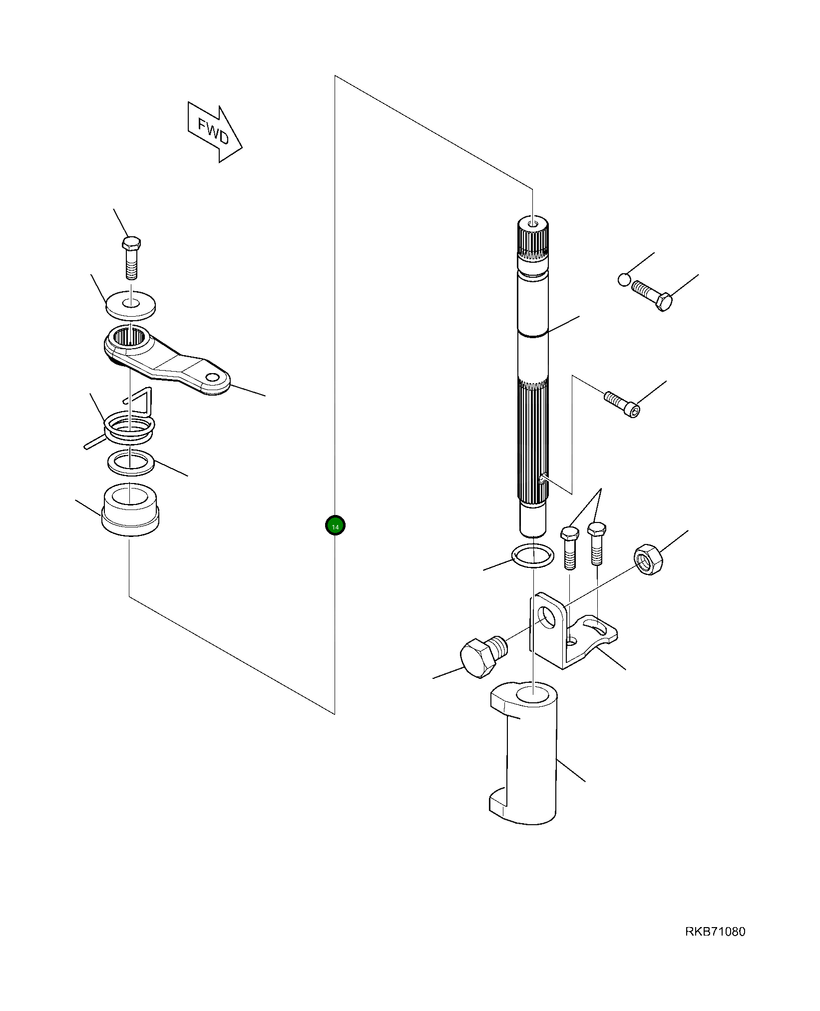 Рычаг CA0141325 Komatsu
