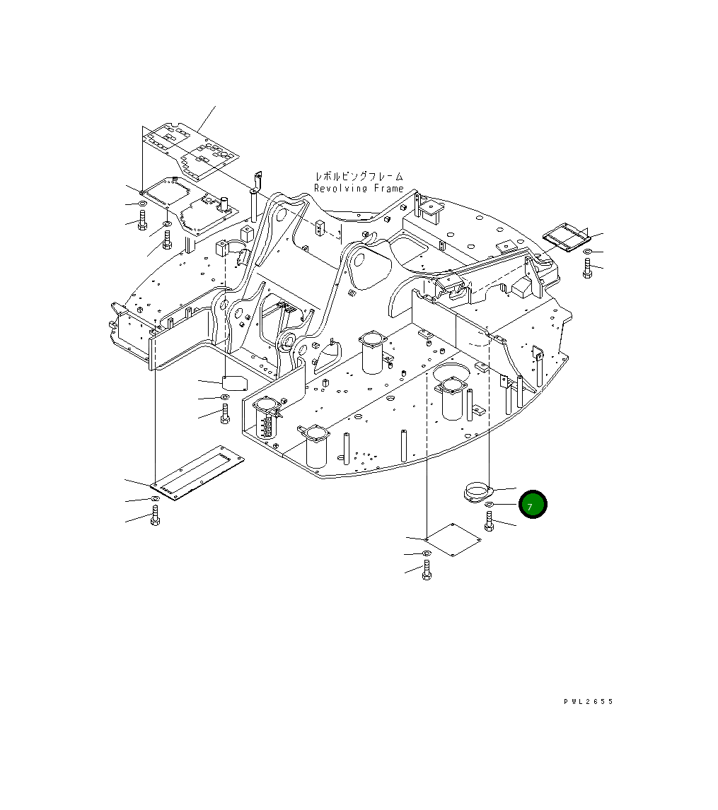Крышка 22U-54-17930  Komatsu