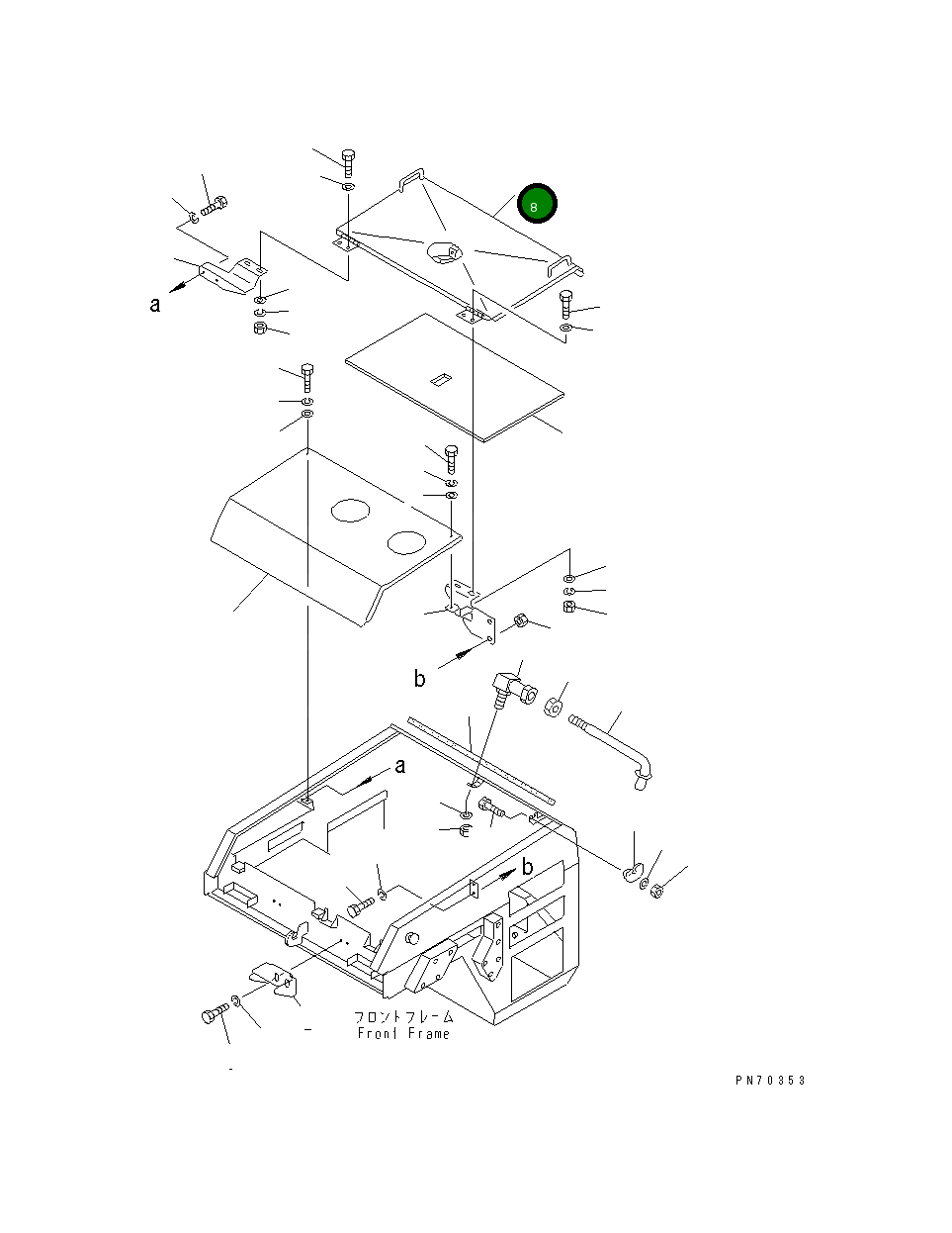 Крышка 258-10-36500  Komatsu