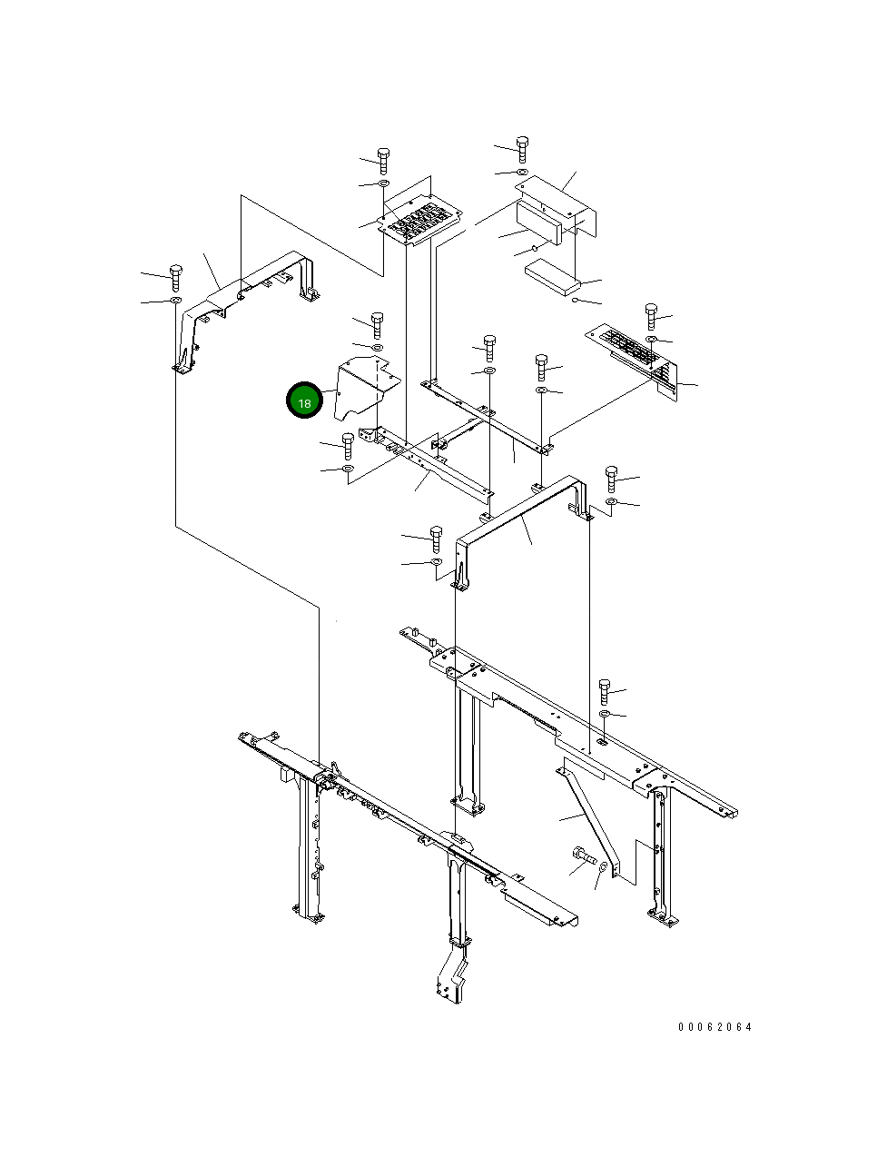Крышка 21M-54-23621  Komatsu