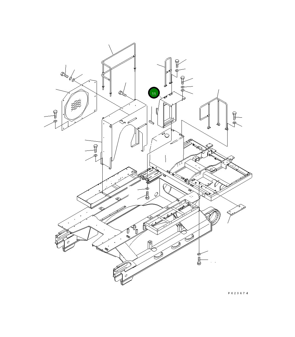 Крышка 8242-54-1131  Komatsu