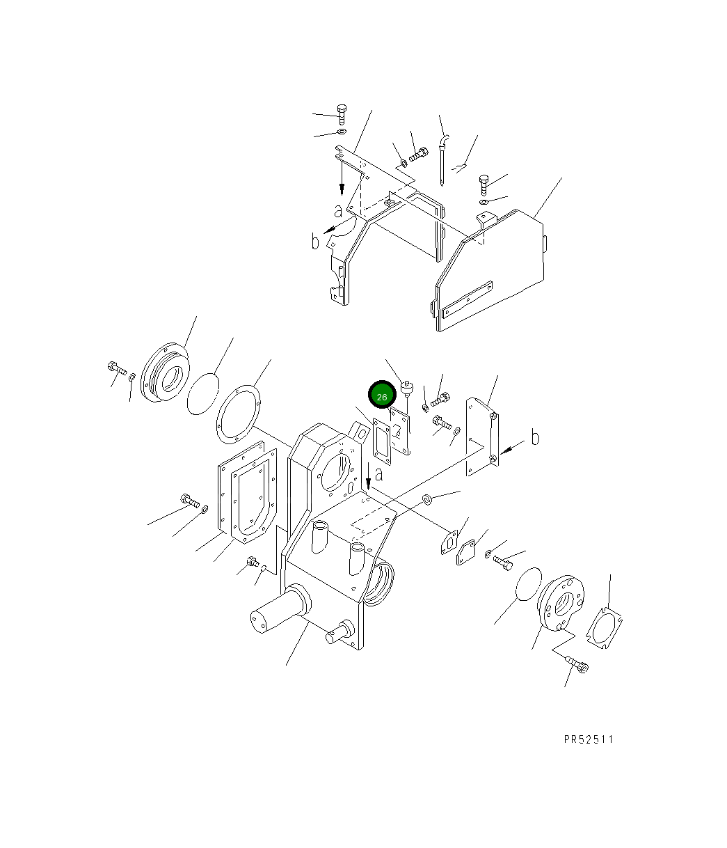 Крышка 26A-70-11341  Komatsu