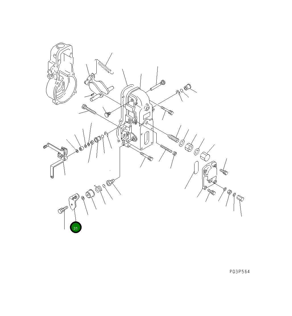 Рычаг DK154367-0420 Komatsu