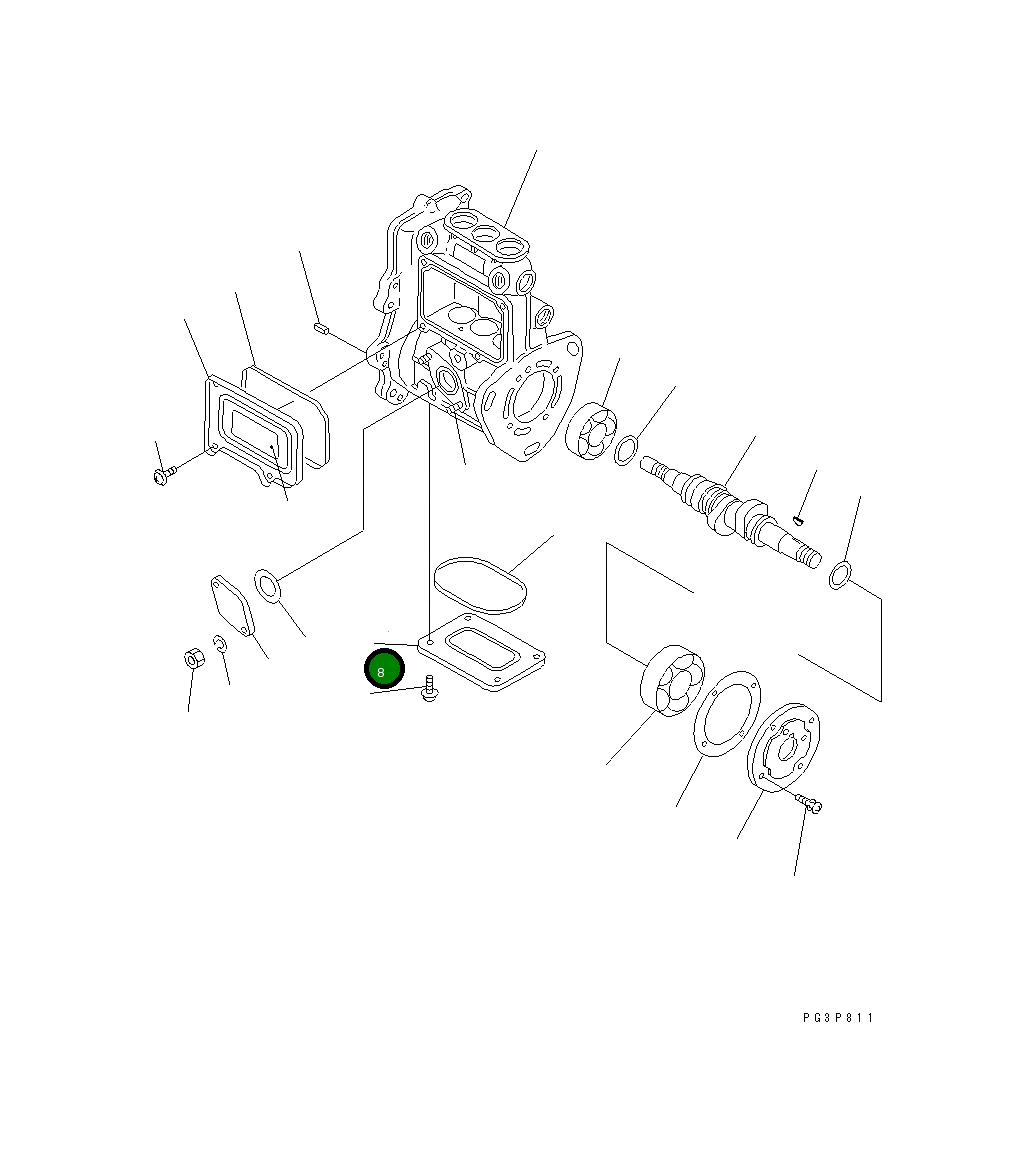 Крышка YM129155-51700 Komatsu