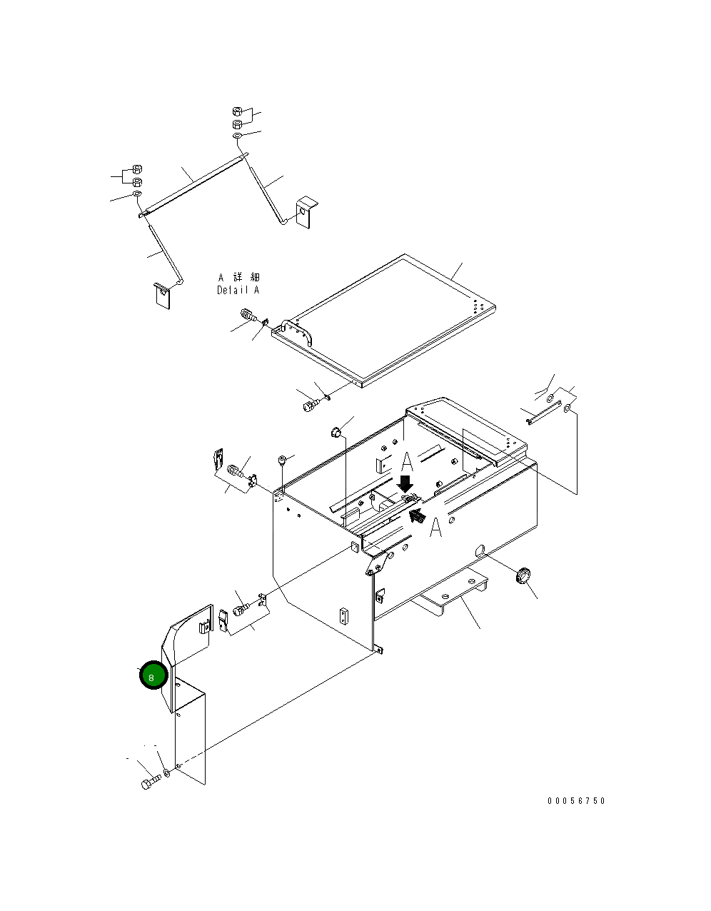 Крышка 427-06-24462  Komatsu