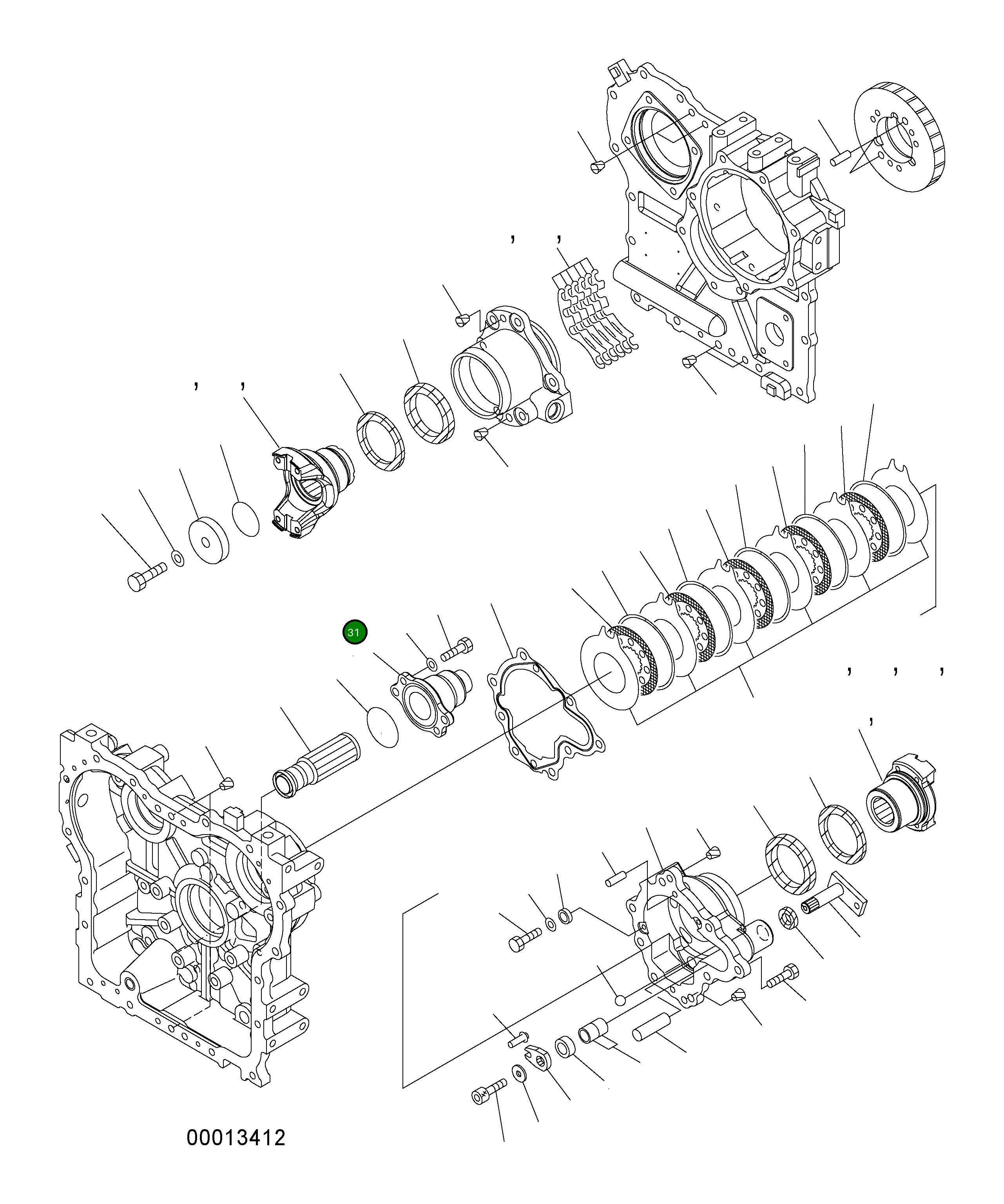 Крышка 416-17-31172  Komatsu