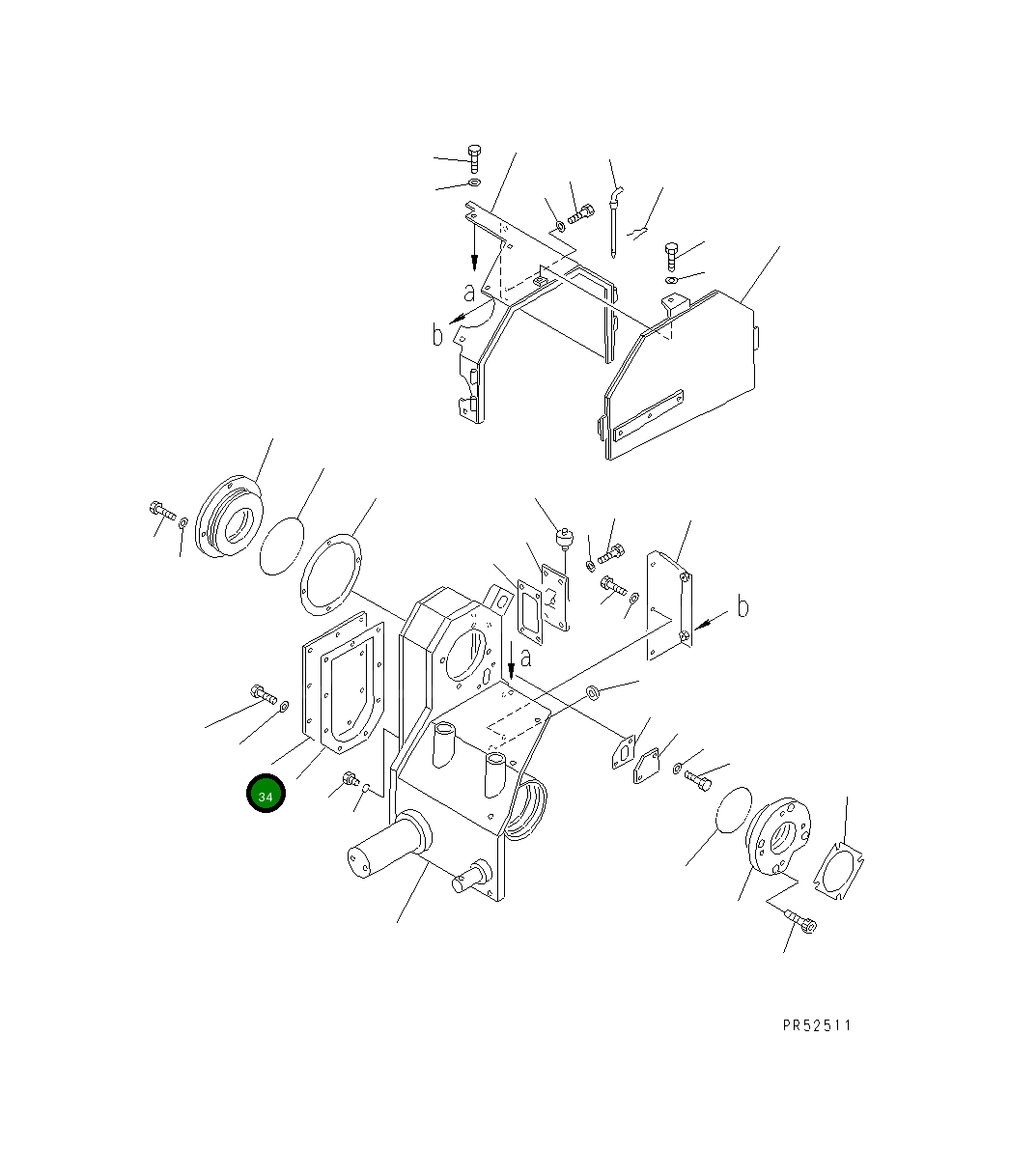 Крышка 26A-70-11291  Komatsu