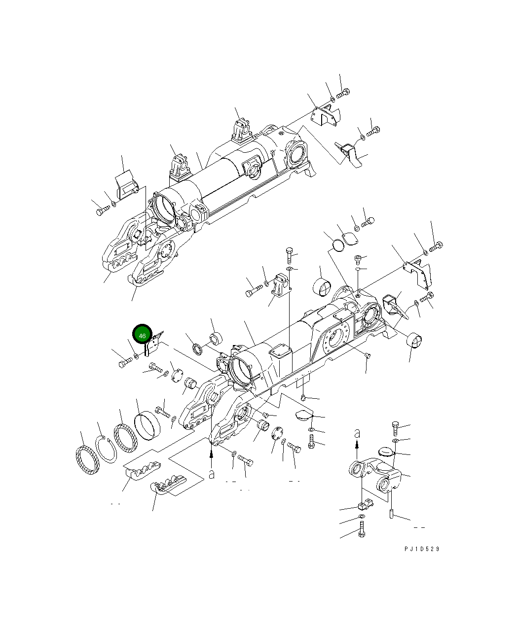Крышка,L.H 195-30-64143 Komatsu