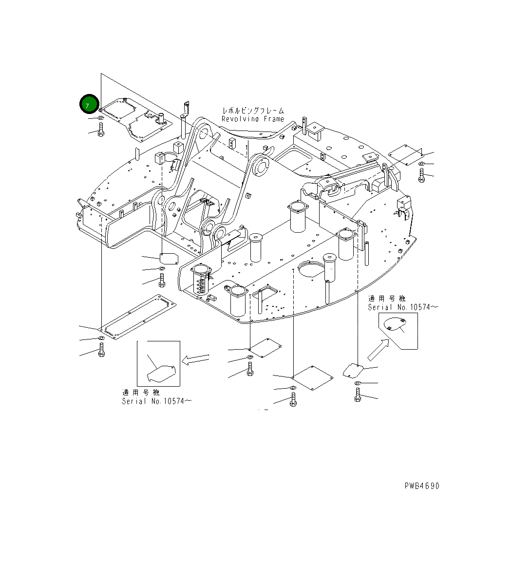 Крышка 22U-54-12121  Komatsu