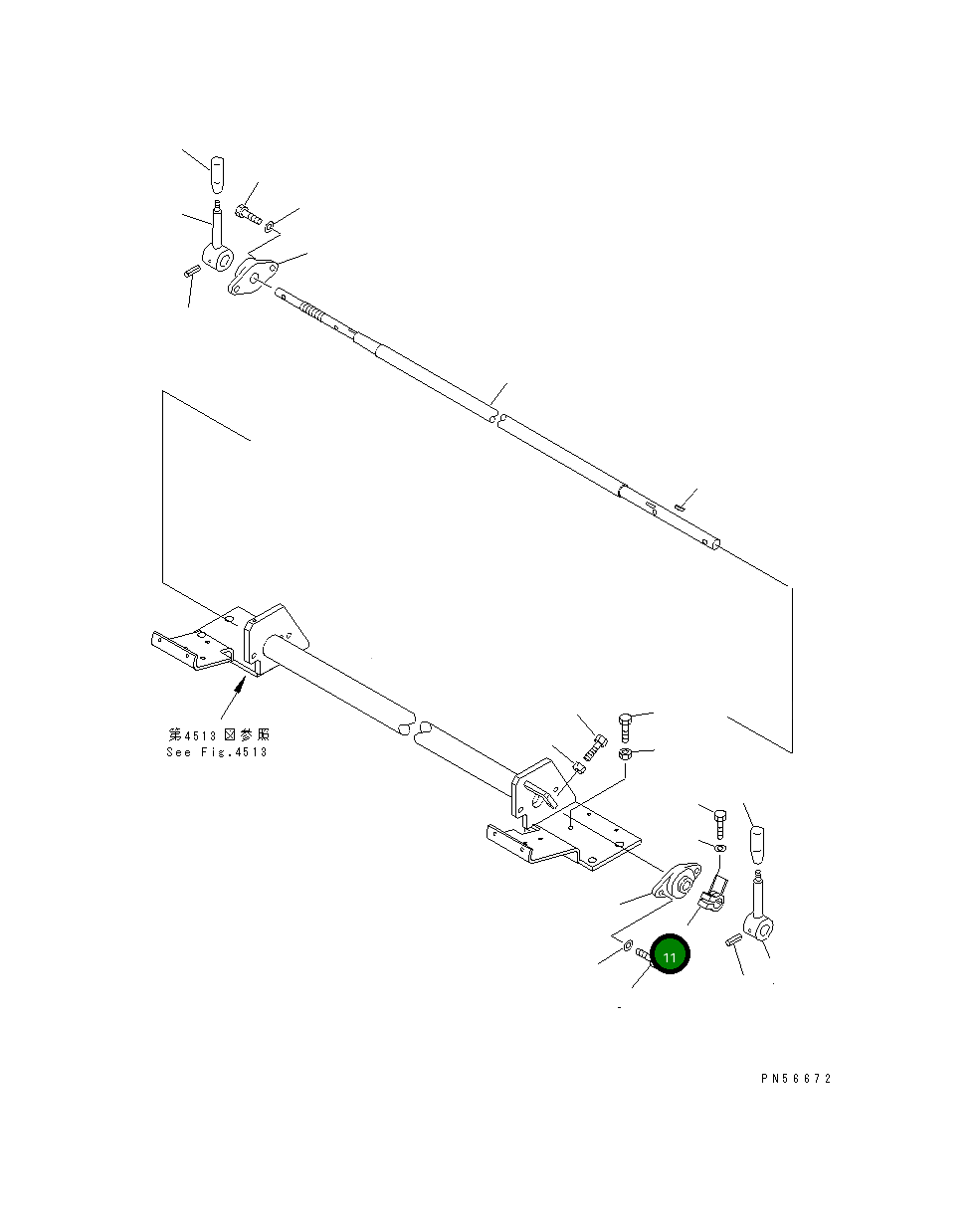 Рычаг 262-43-74311 Komatsu