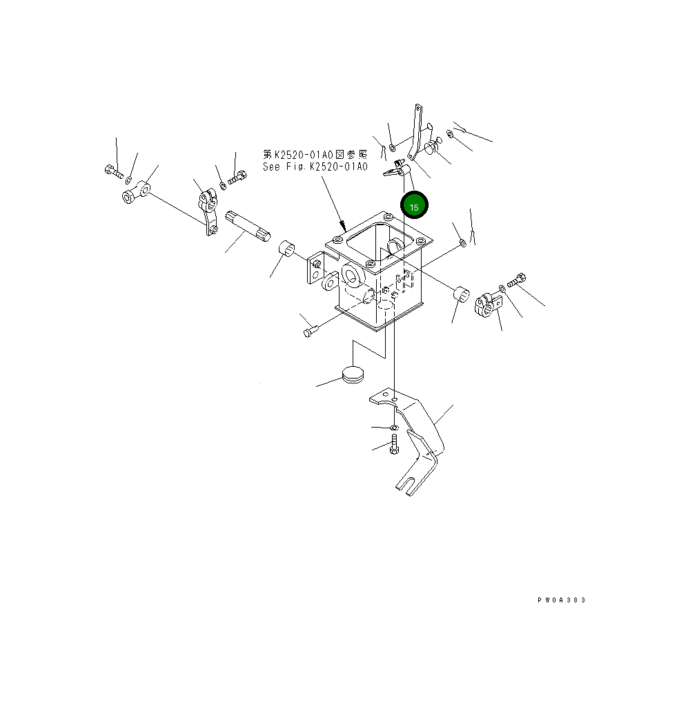Рычаг 12G-X56-3210 Komatsu
