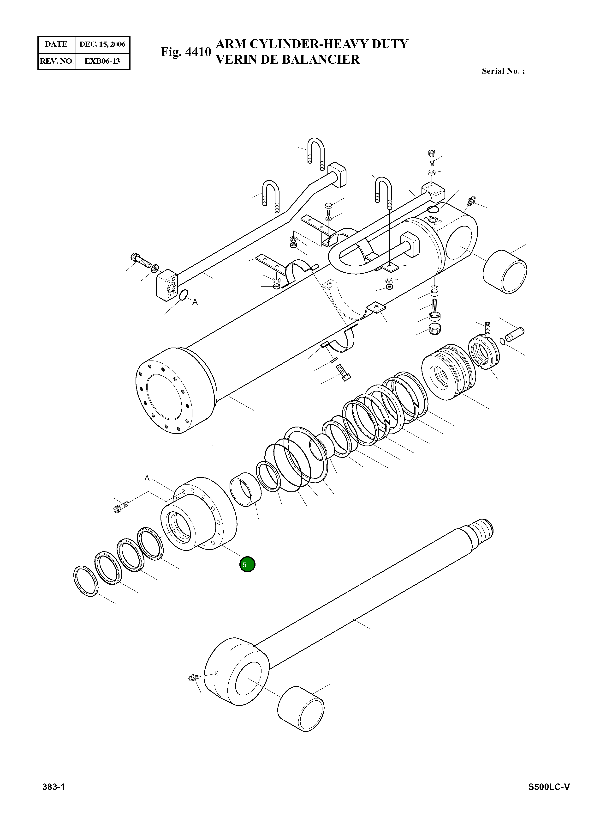 Крышка, ROD 53A556-2 Komatsu