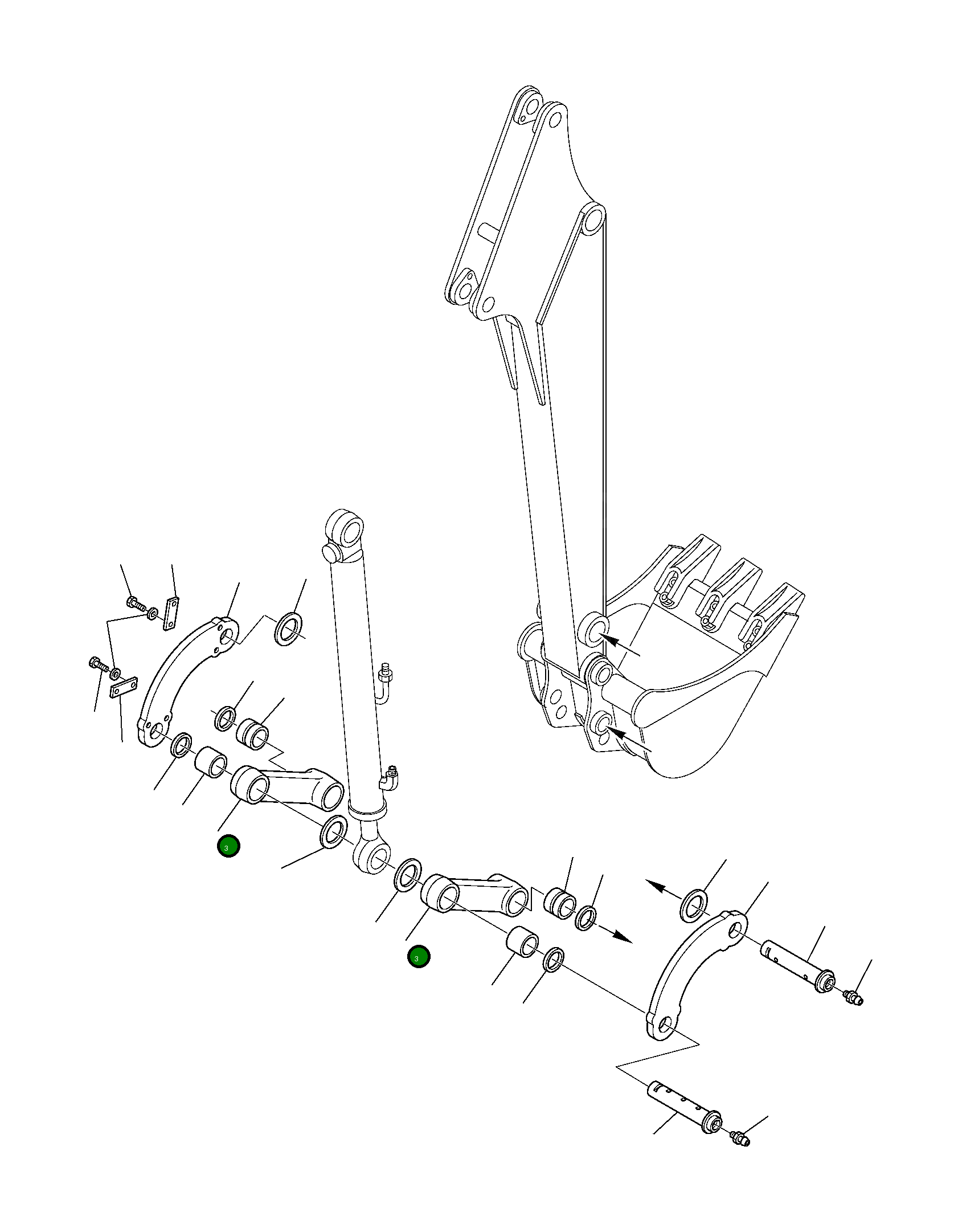 Рычаг 3F0591602 Komatsu