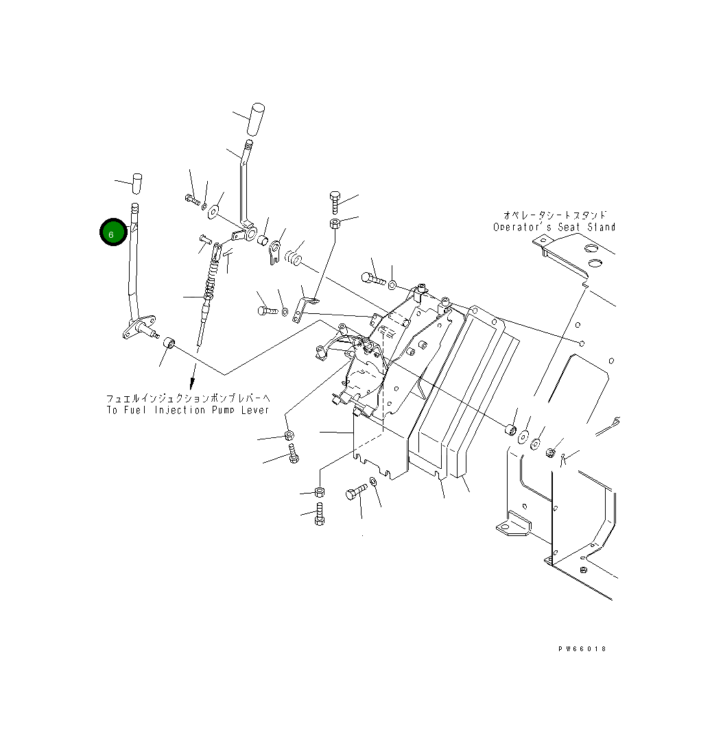 Рычаг 22L-43-18182 Komatsu