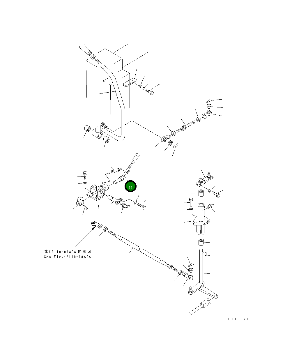 Рычаг 176-76-27851 Komatsu