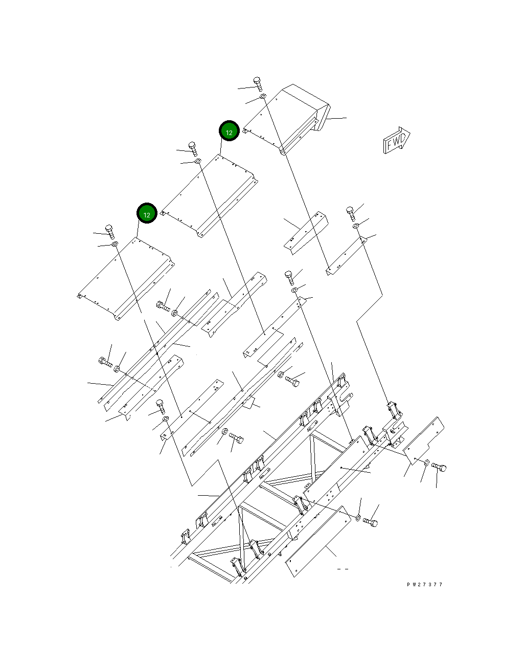 Крышка 8255-75-2321  Komatsu
