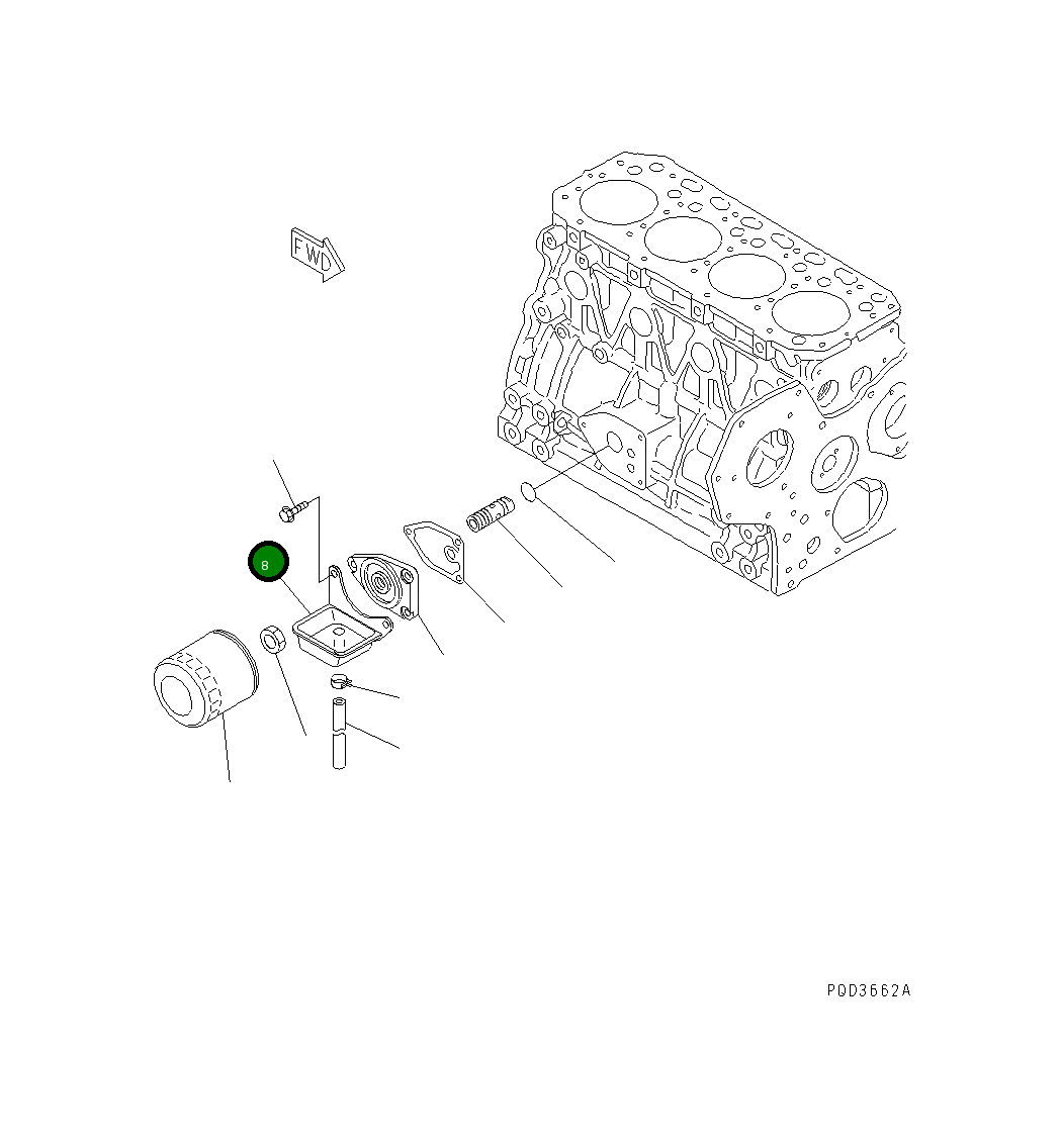 Крышка YM129211-35802 Komatsu