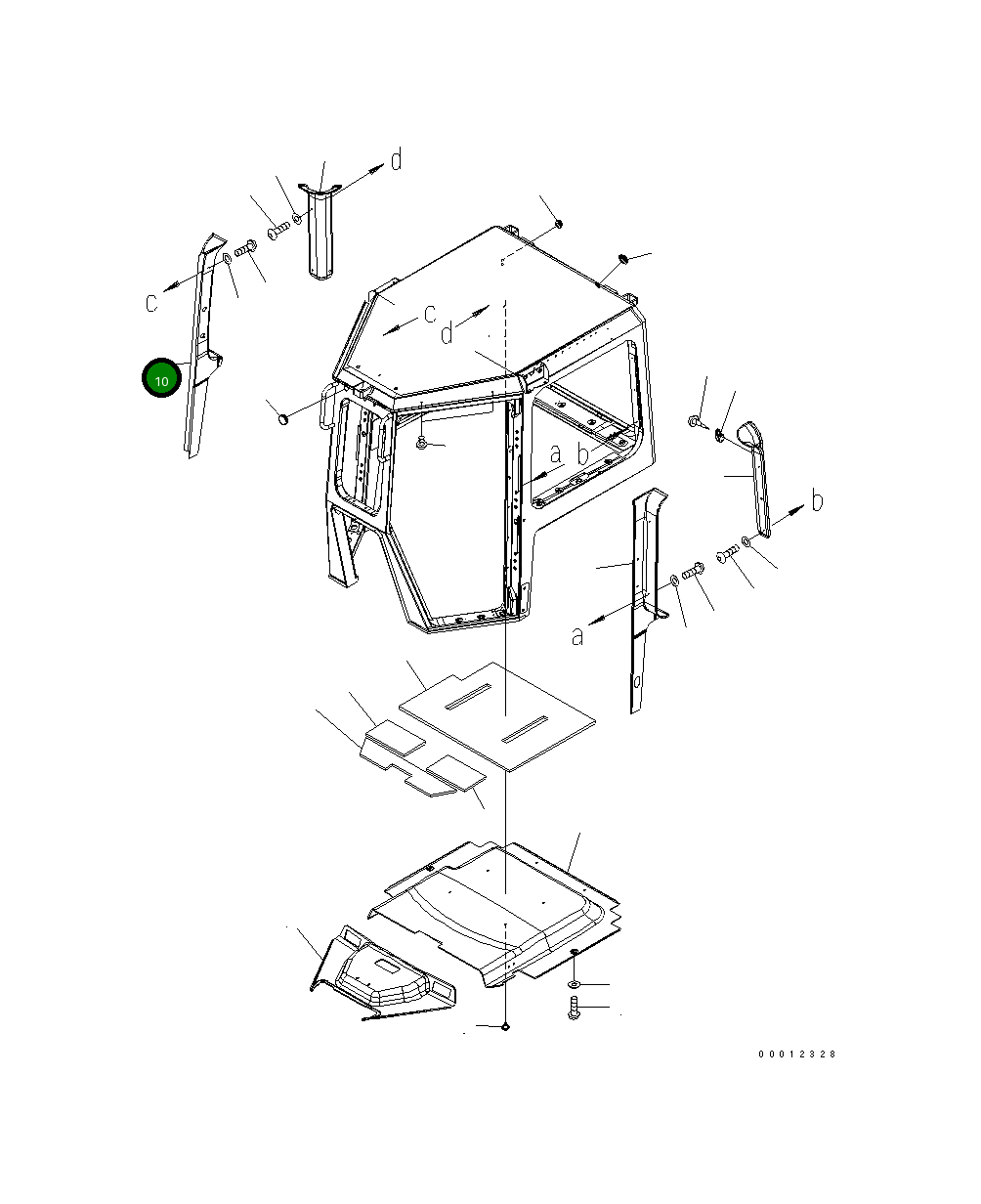 Крышка RH 17A-Z11-1760 Komatsu