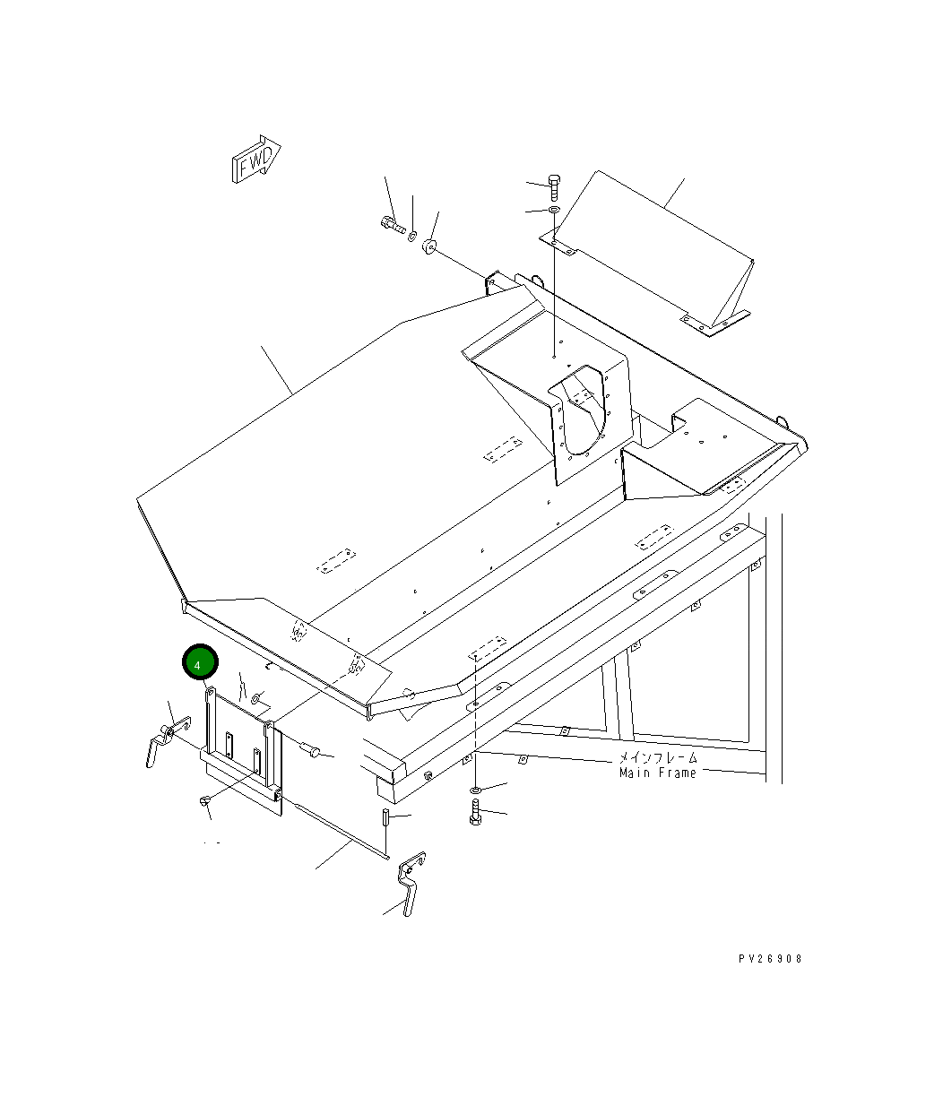 Крышка 8288-71-1121  Komatsu