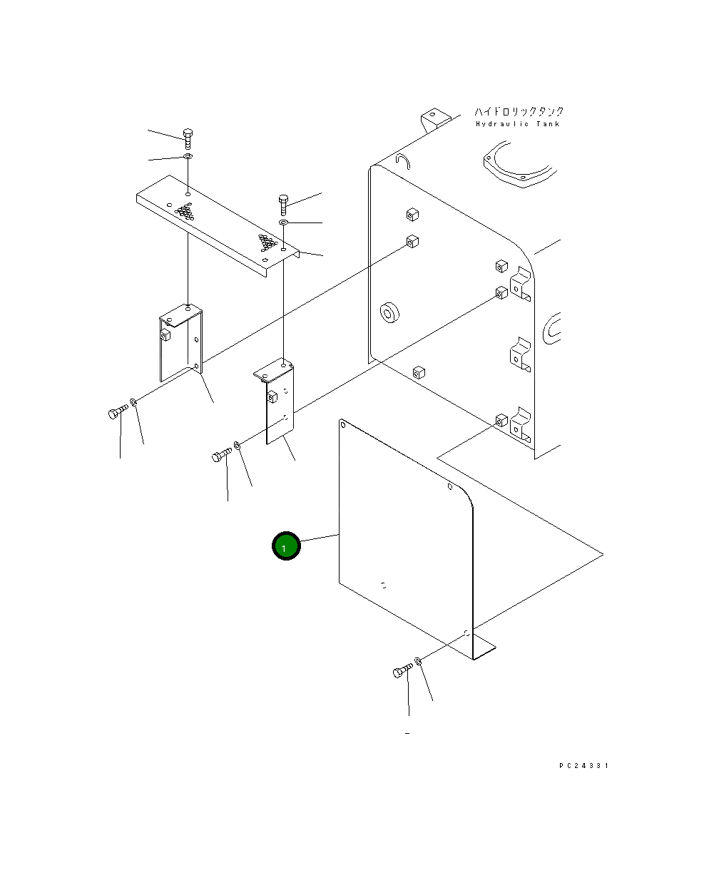 Крышка 8261-54-1261  Komatsu