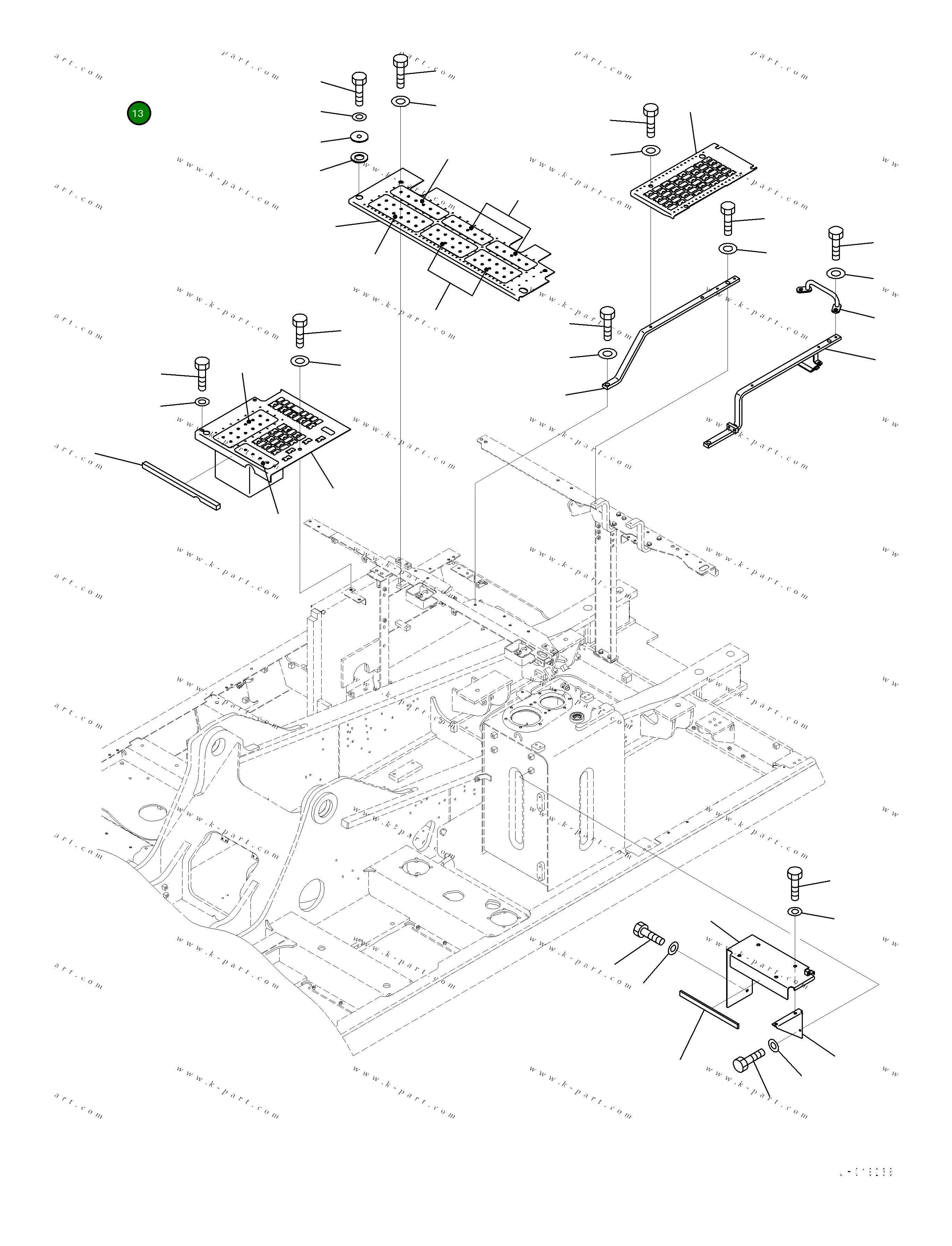 Крышка 2A7-54-11711  Komatsu
