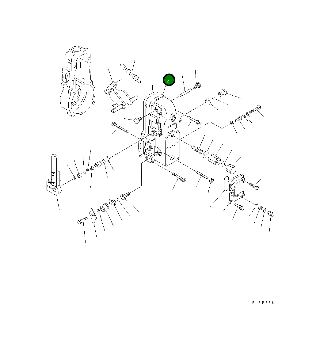 Крышка DK154500-8220 Komatsu