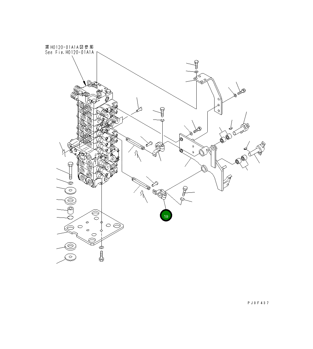 Рычаг 22M-43-11720 Komatsu