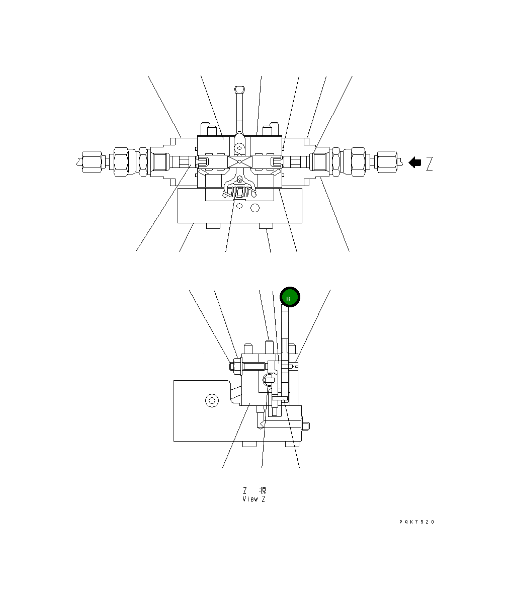 Рычаг UC1704303109 Komatsu