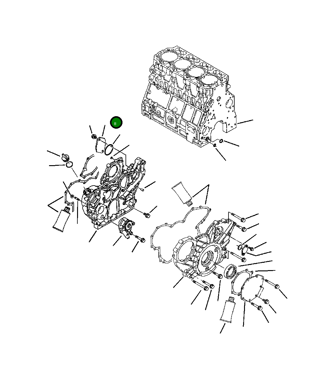 Крышка YM12102326070 Komatsu